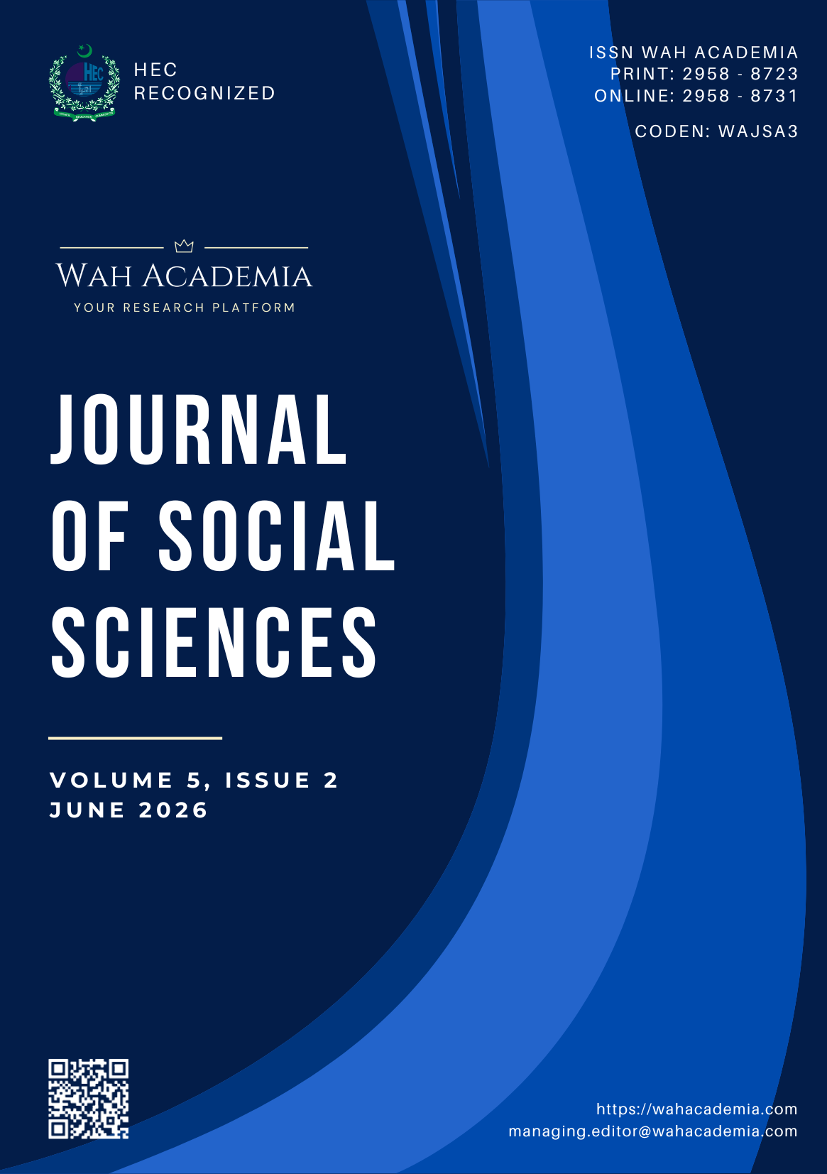 					View Vol. 5 No. 2 (2026): Wah Academia Journal of Social Sciences
				